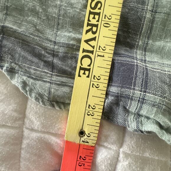 TOAD & CO Shirt Womens Medium Blue Plaid Casual Camp Organic Cotton Sustainable - Picture 10 of 10